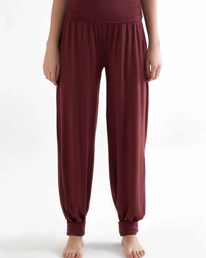 True North Damen vegan Yogahose Burgunderrot