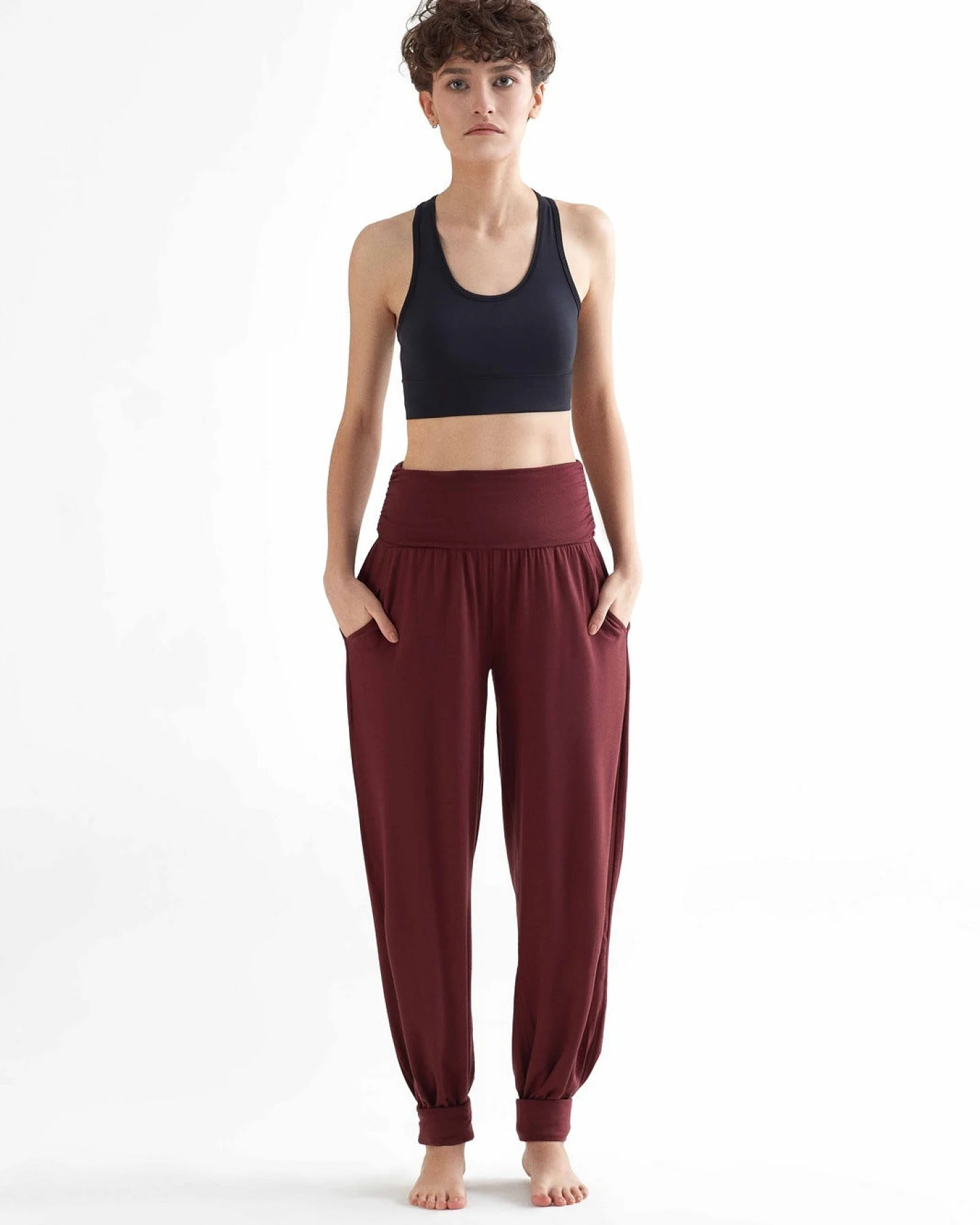 True North Damen vegan Yogahose Burgunderrot – Ansicht 2