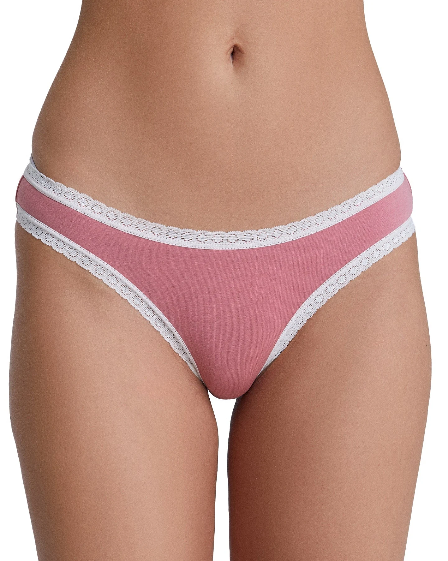 Albero Natur Damen vegan Multipack 6x Slips Mit Spitze Pastellrosa – Ansicht 2
