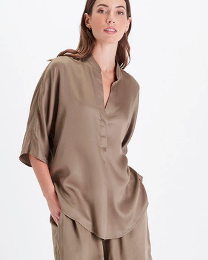 Neu Nomads Damen vegan Bluse Kerala Khaki