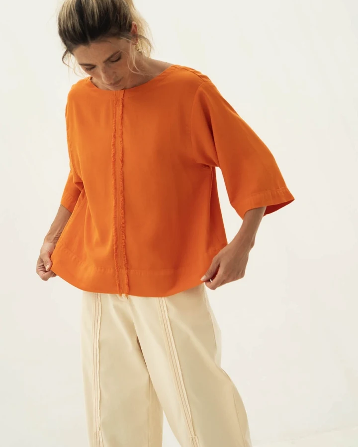 Näz Damen vegan Top Sari Orange
