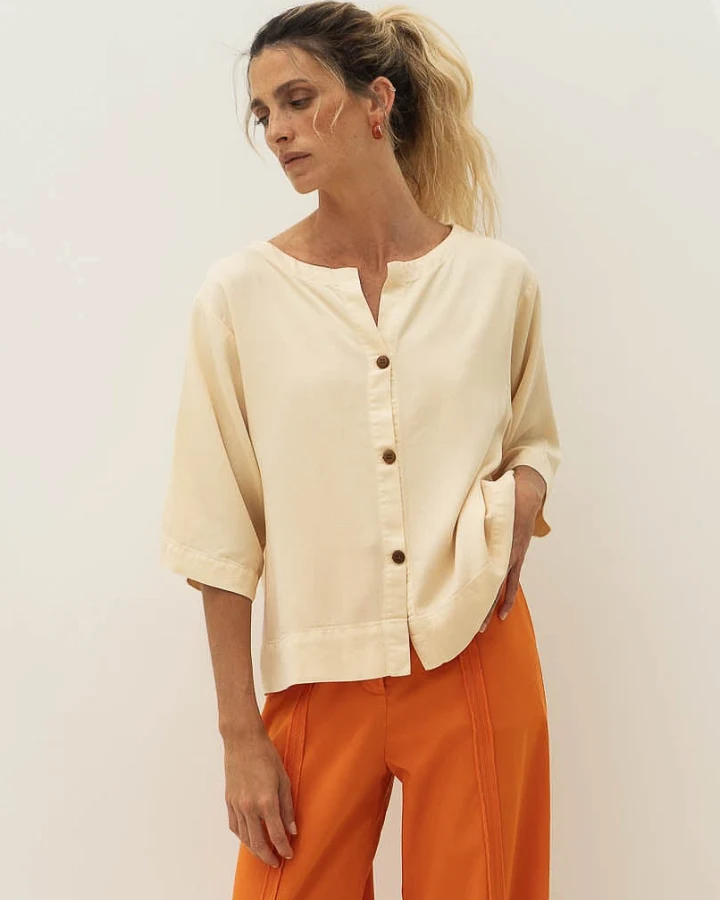 Näz Damen vegan Oberteil Sari Beige