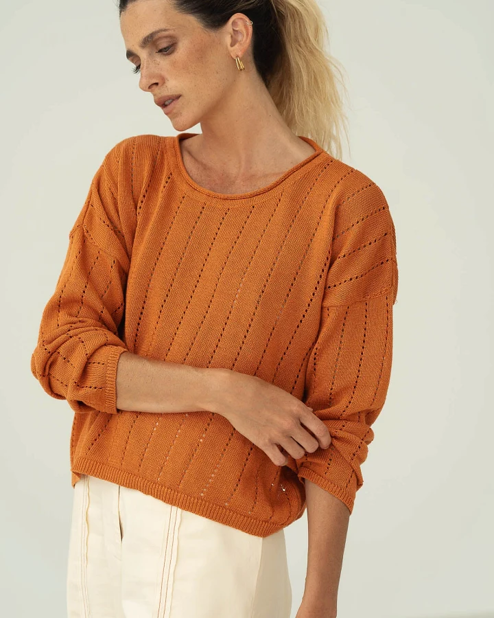Näz Damen vegan Pullover Sofie Orange