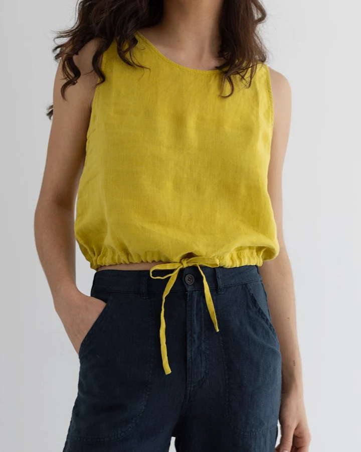 TWOTHIRDS Damen vegan Top Kalaoa Golden Green