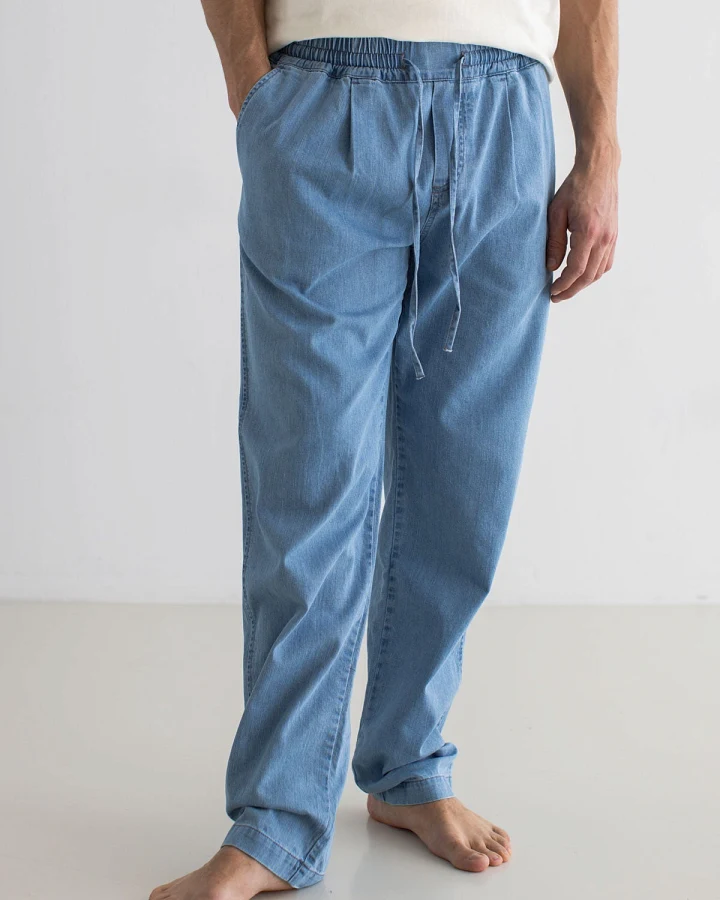 TWOTHIRDS Herren vegan Hose Decros Hellblau