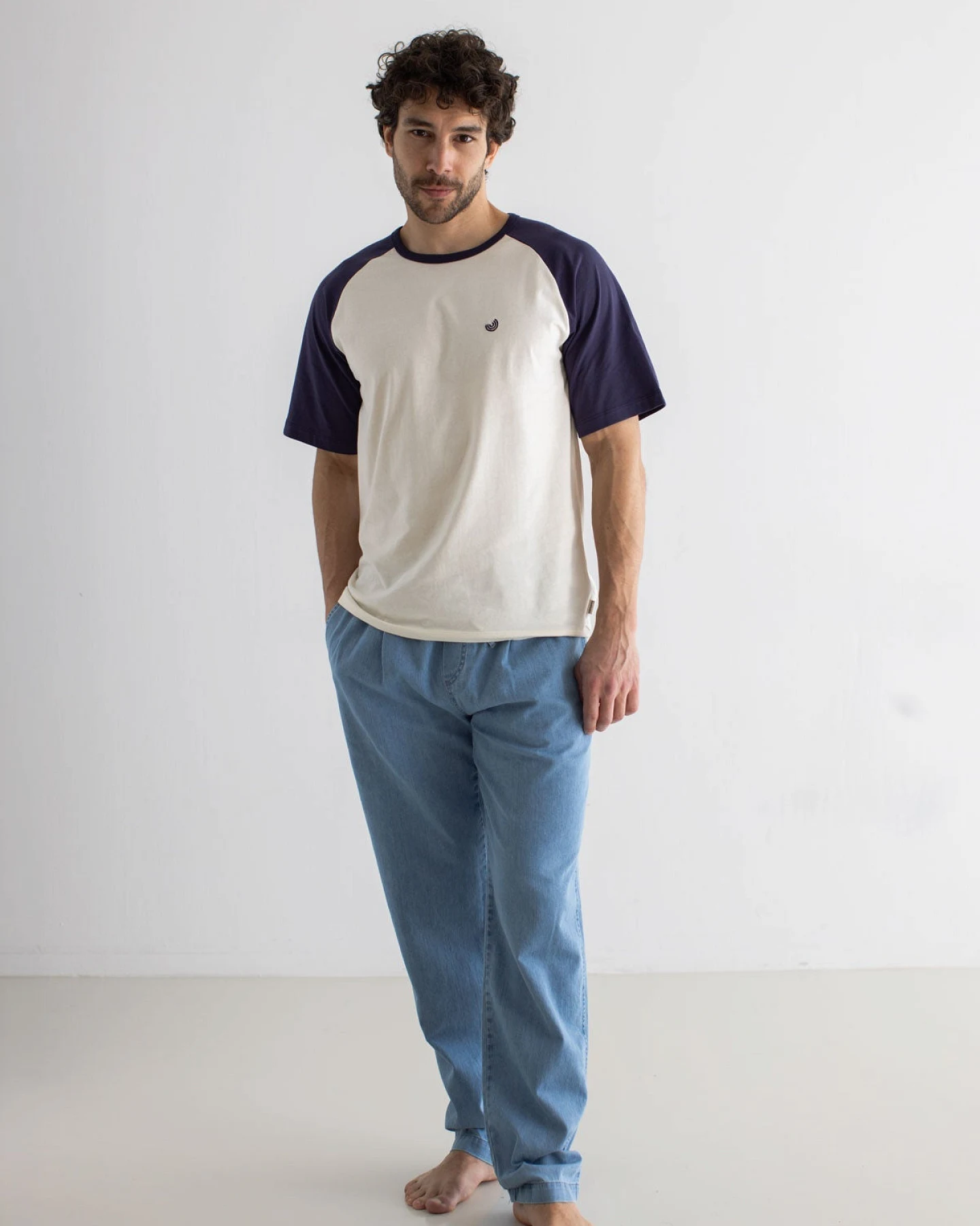 TWOTHIRDS Herren vegan Hose Decros Hellblau – Ansicht 2