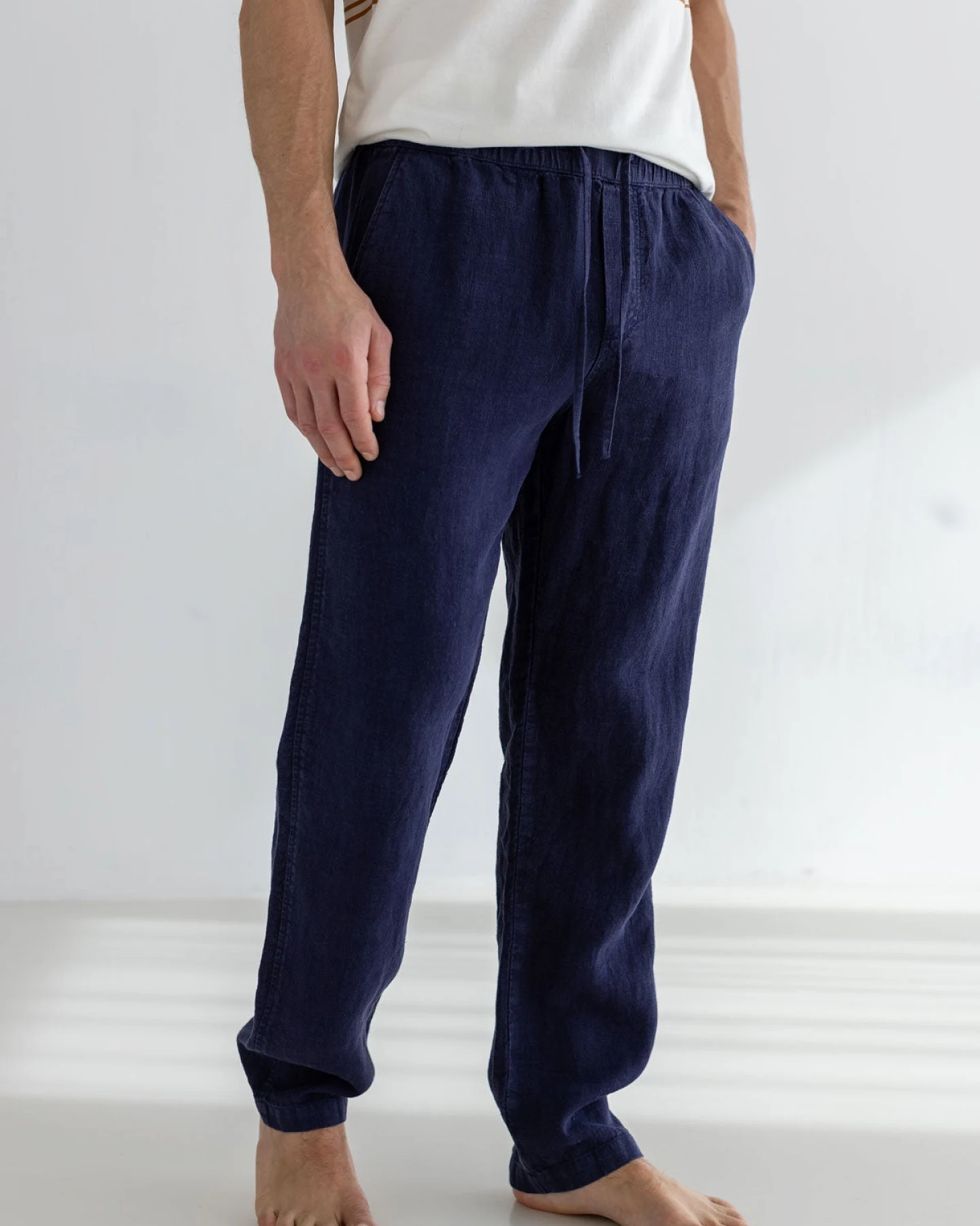 TWOTHIRDS Herren vegan Hose Kotomo Marineblau – Ansicht 2