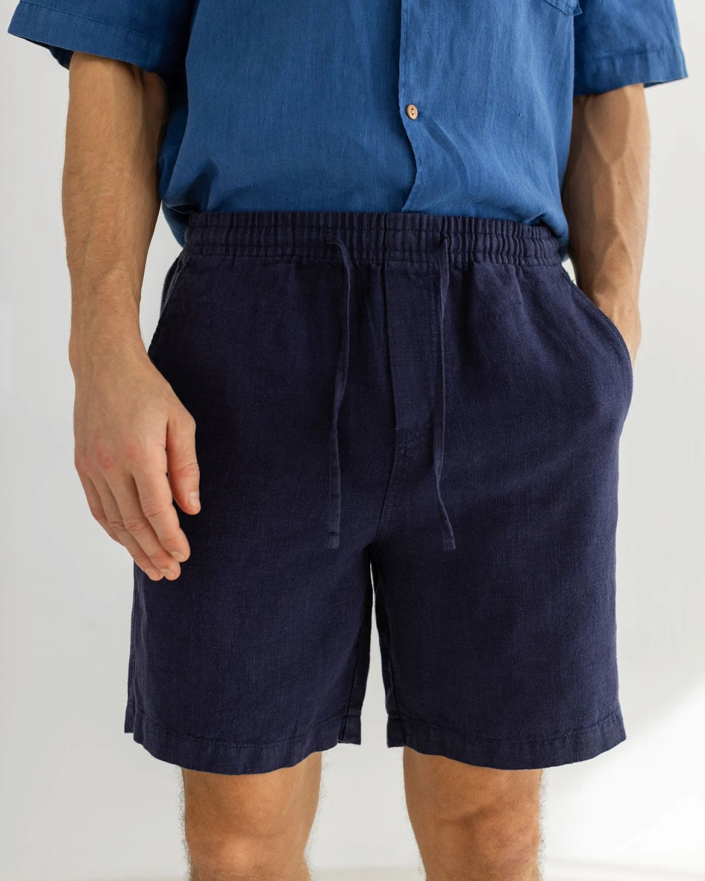 TWOTHIRDS Herren vegan Shorts Bagaat Marineblau – Ansicht 2