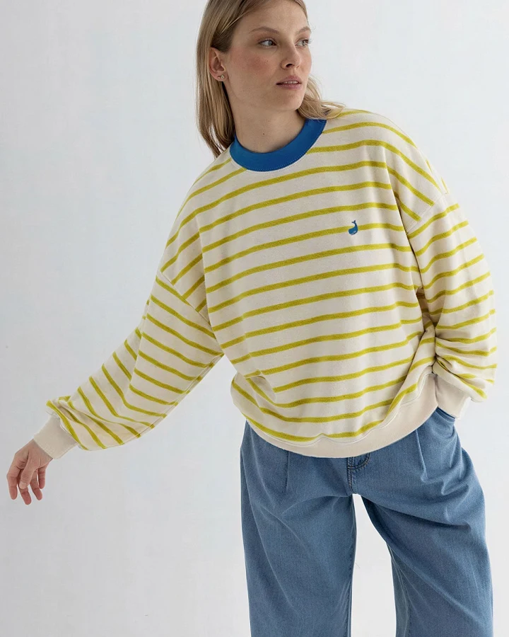 TWOTHIRDS Damen vegan Sweatshirt Bequia Golden Green