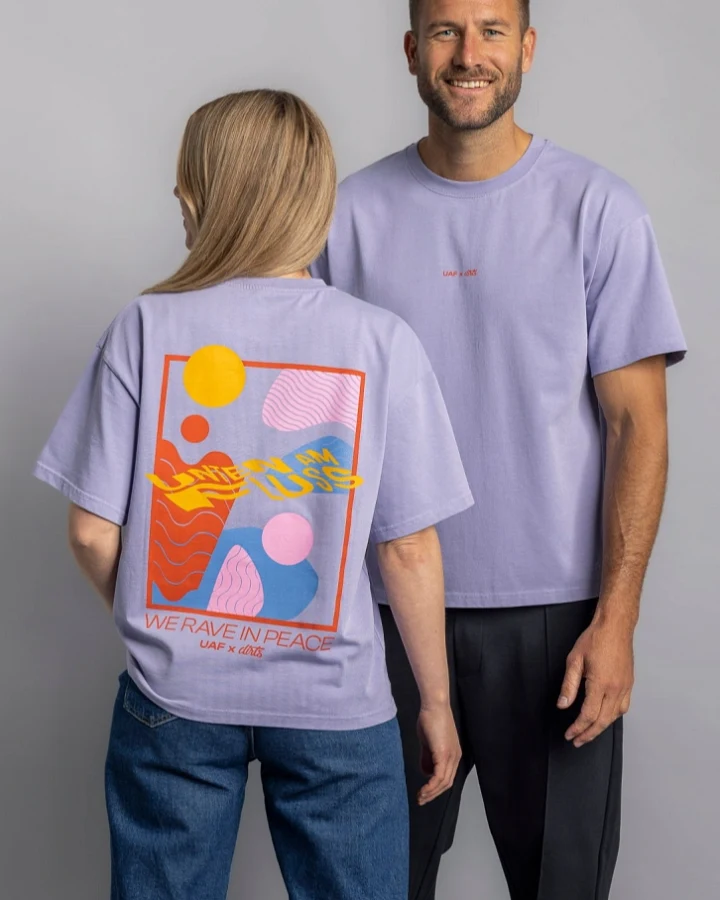 DIRTS Damen vegan T-Shirt Uaf X Dirts Boxy Lavendel