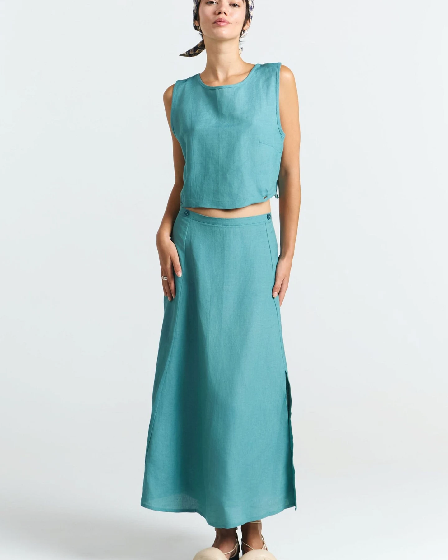 SUITE13LAB Damen vegan Kleid Kenay Blau – Ansicht 2