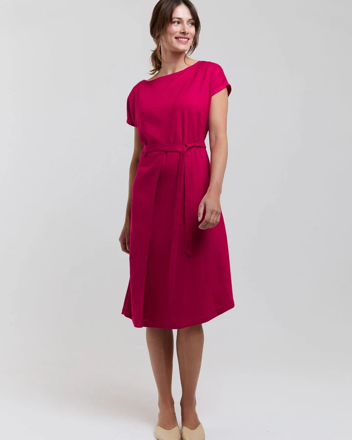 AYANI Damen vegan Kleid Julia Kirschenrot