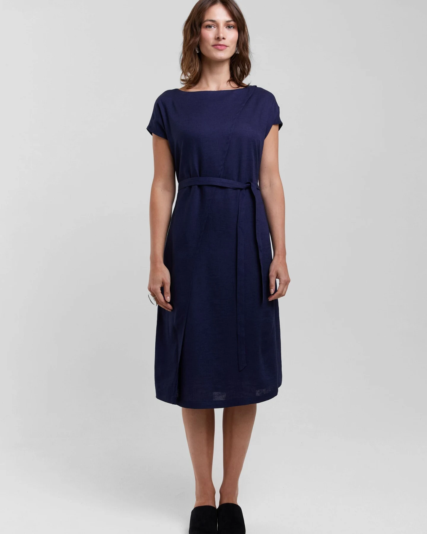 AYANI Damen vegan Kleid Julia Dunkelblau – Ansicht 2