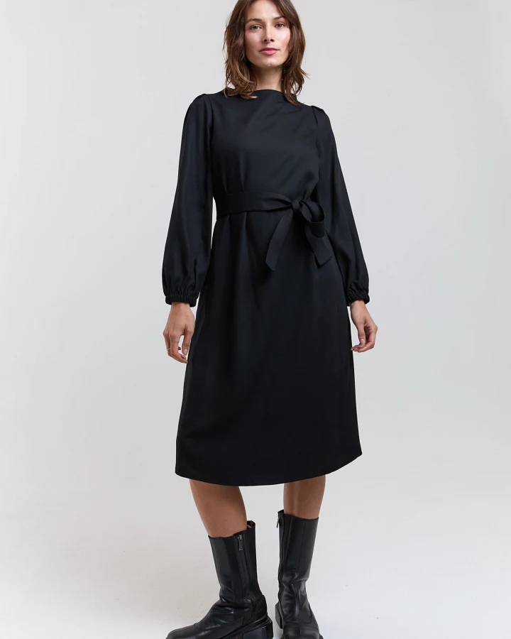 AYANI Damen vegan Kleid Mia Schwarz