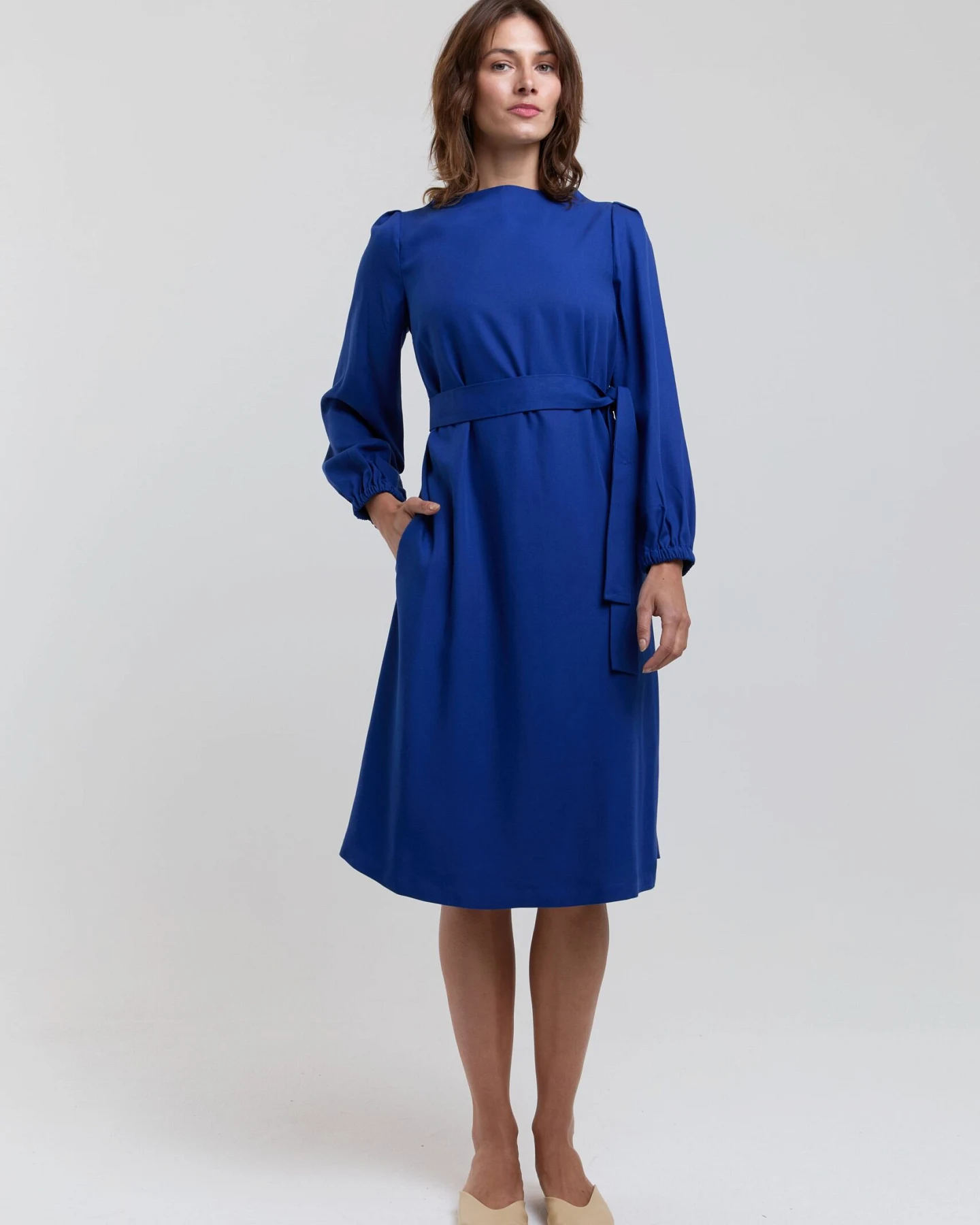 AYANI Damen vegan Kleid Mia Mitternachtsblau – Ansicht 2