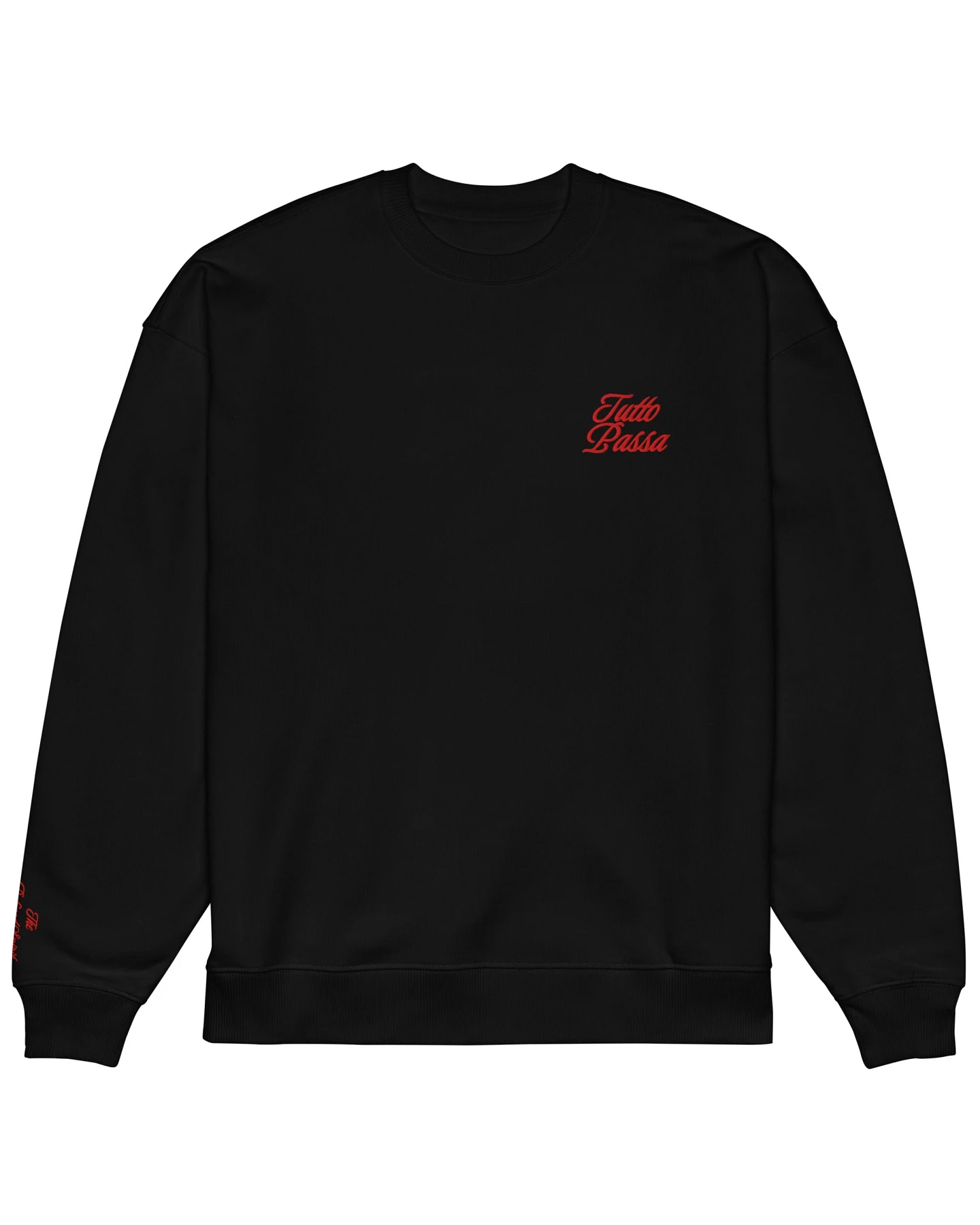 The Refined Spirit Damen vegan Sweatshirt Oversized Tutto Passa Schwarz – Ansicht 2