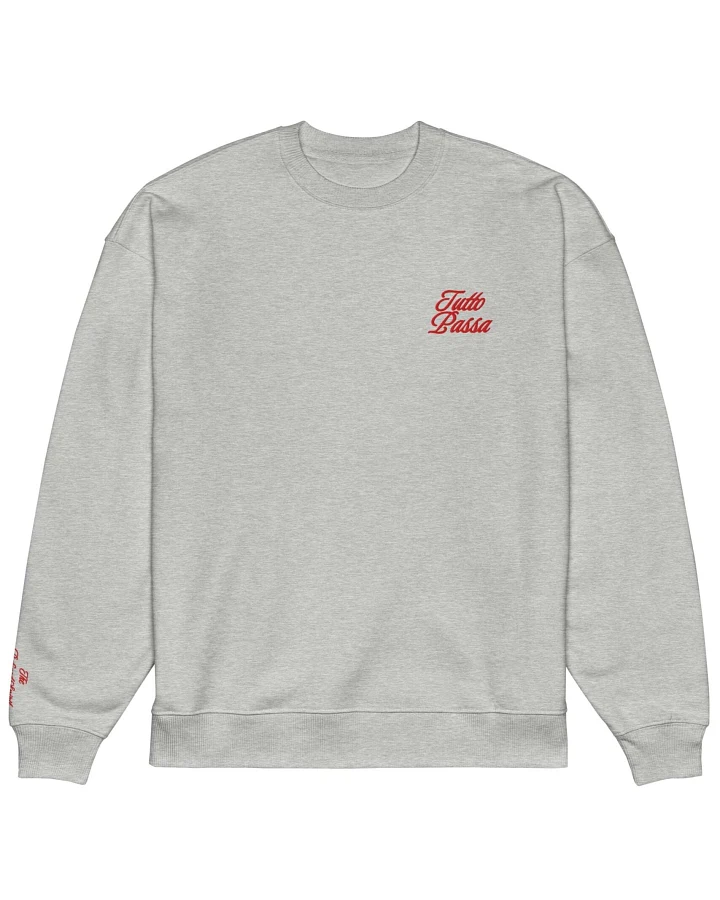 The Refined Spirit Damen vegan Sweatshirt Oversized Tutto Passa Heather Grey