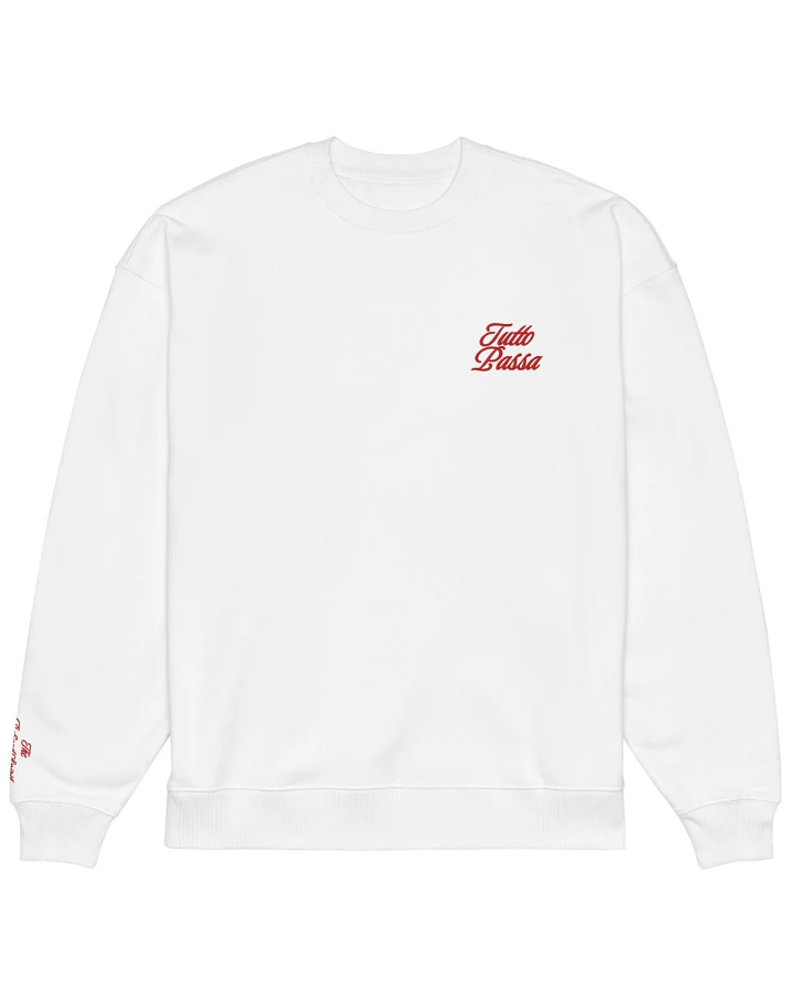 The Refined Spirit Damen vegan Sweatshirt Oversized Tutto Passa Weiß