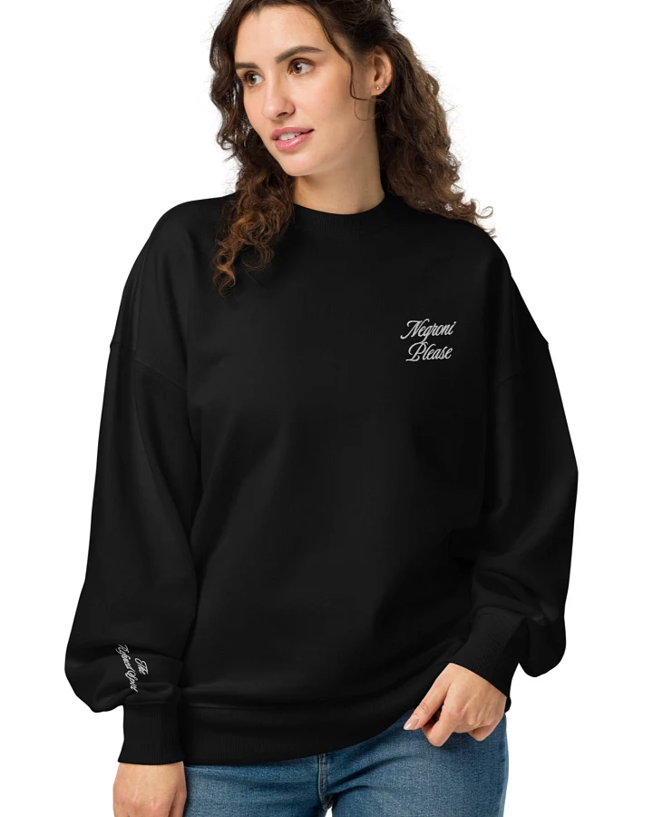 The Refined Spirit Damen vegan Sweatshirt Oversized Negroni Please Schwarz