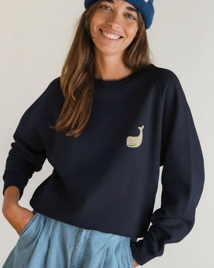 TWOTHIRDS Damen vegan Sweatshirt Leskov Navy