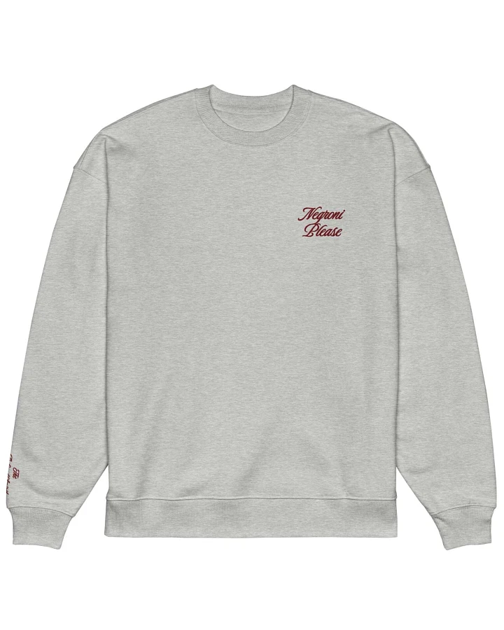 The Refined Spirit Damen vegan Sweatshirt Oversized Negroni Please Heather Grey