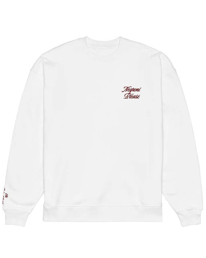 The Refined Spirit Damen vegan Sweatshirt Oversized Negroni Please Weiß