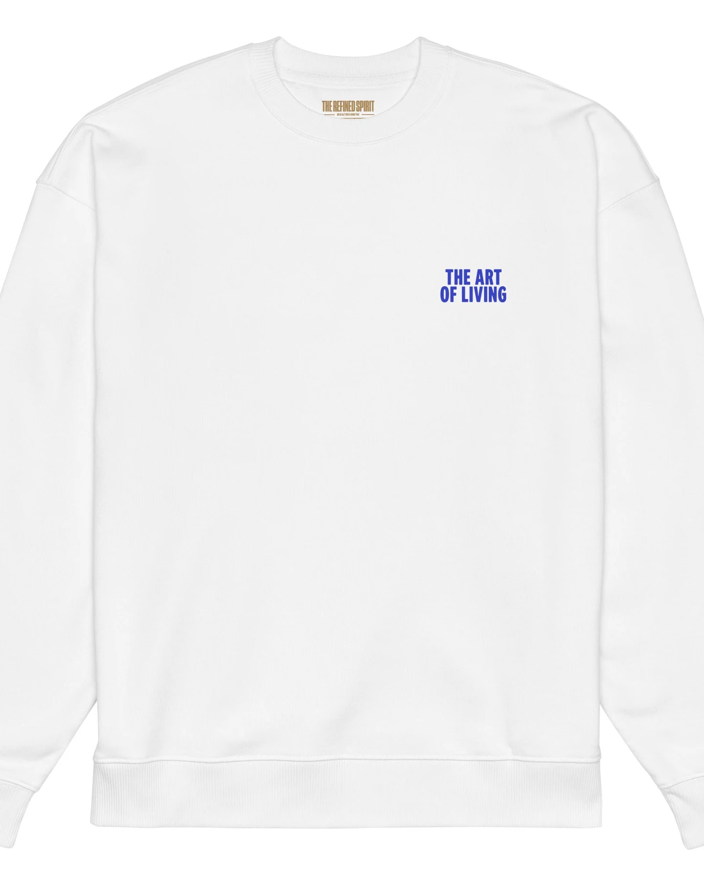 The Refined Spirit Damen vegan Sweatshirt Oversized The Art Of Living Weiß – Ansicht 2