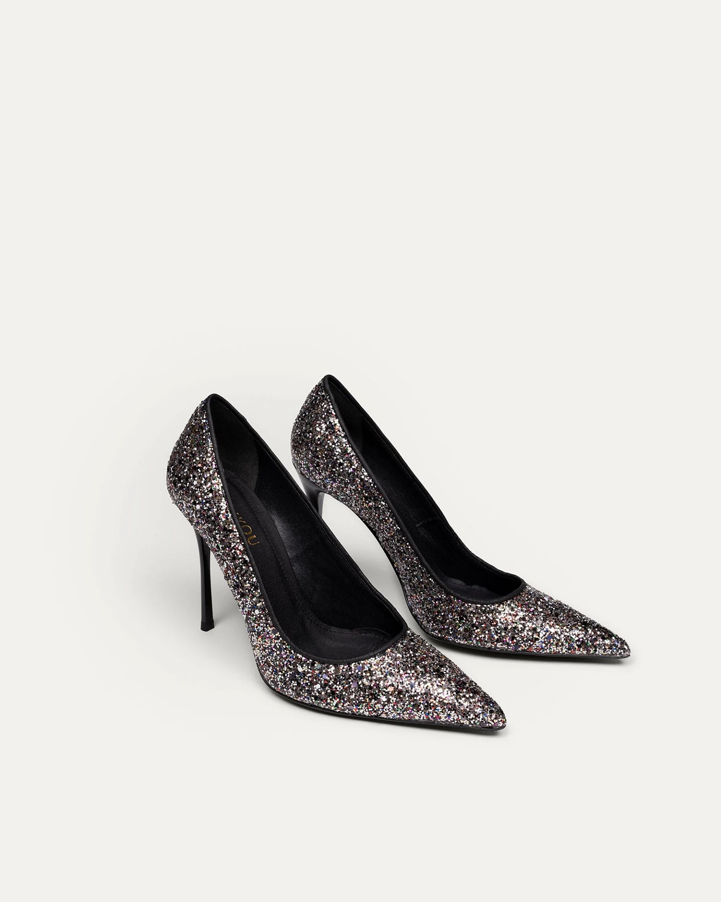 BIKKOU Damen vegan Pumps Friday Night Is Cocktail Night Multicolor Glitter – Ansicht 2