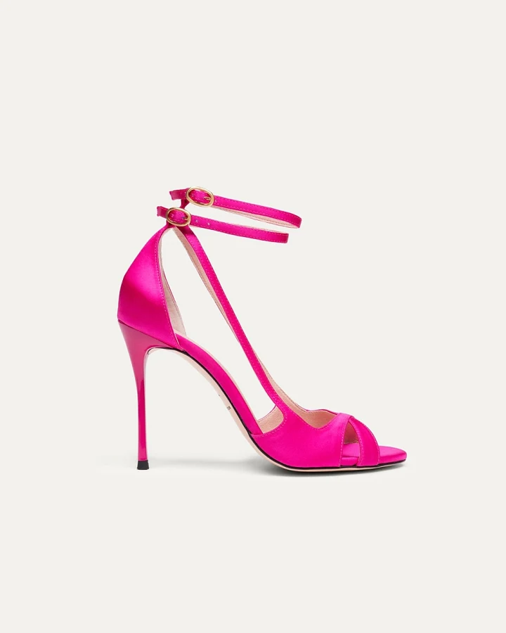BIKKOU Damen vegan Sandalen Dancing In The Club Fuchsia