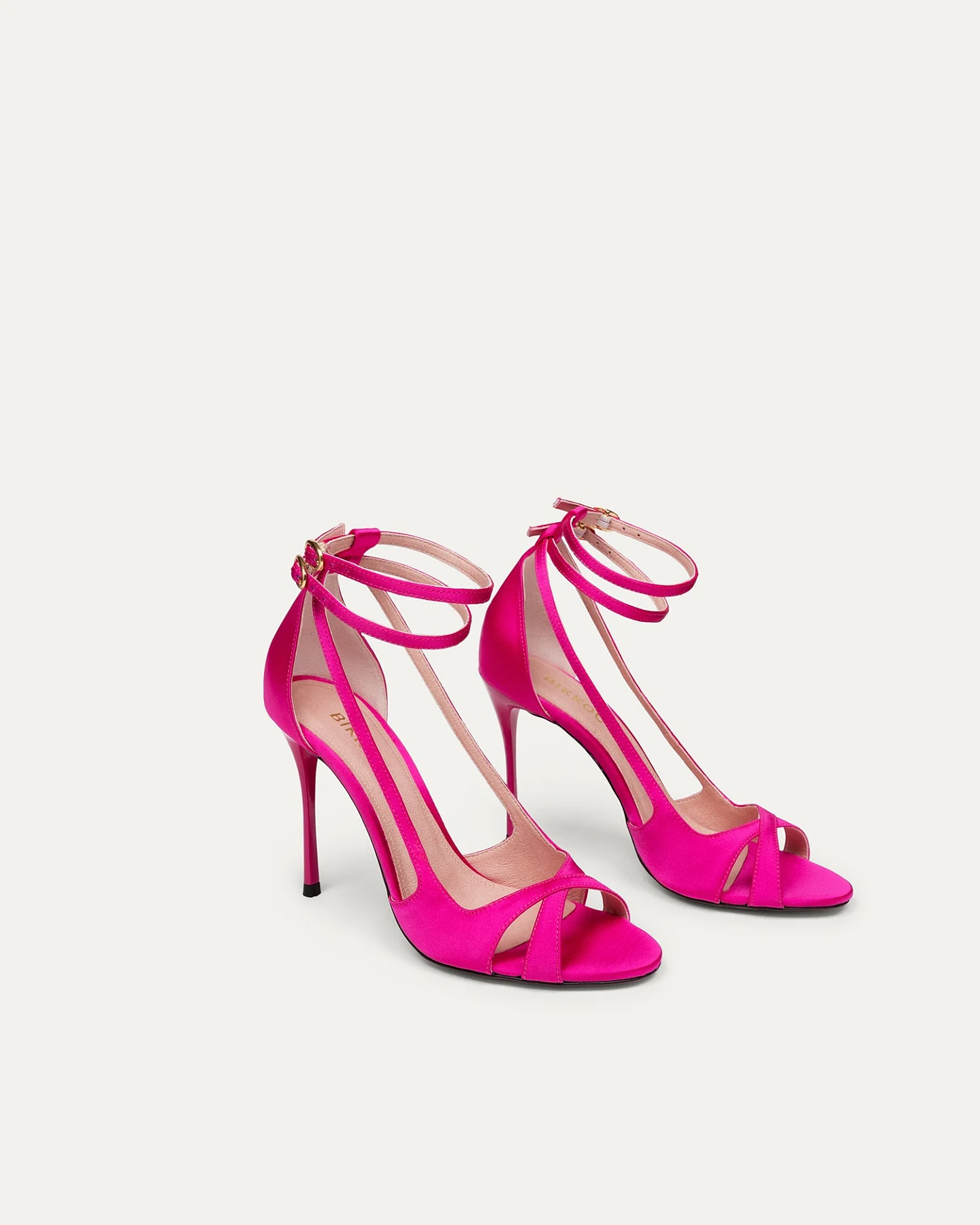 BIKKOU Damen vegan Sandalen Dancing In The Club Fuchsia – Ansicht 2