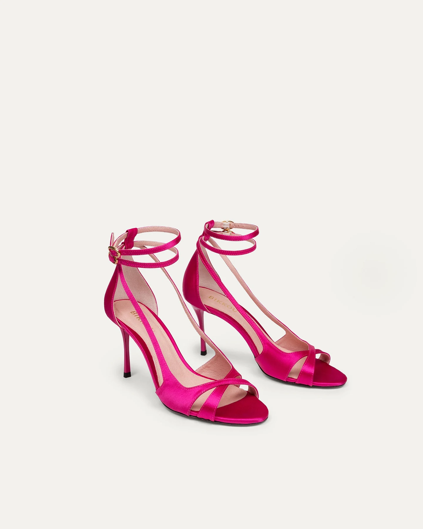 BIKKOU Damen vegan Sandalen Drinks Mit Freunden Fuchsia – Ansicht 2