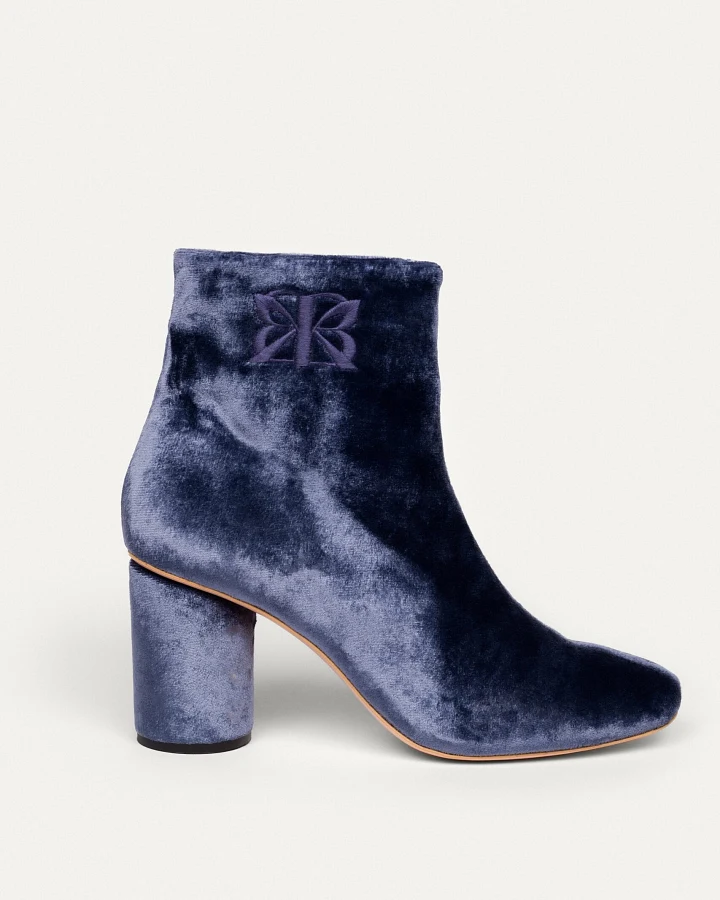 BIKKOU Damen vegan Stiefel Expo In Der Galerie Blau Grau