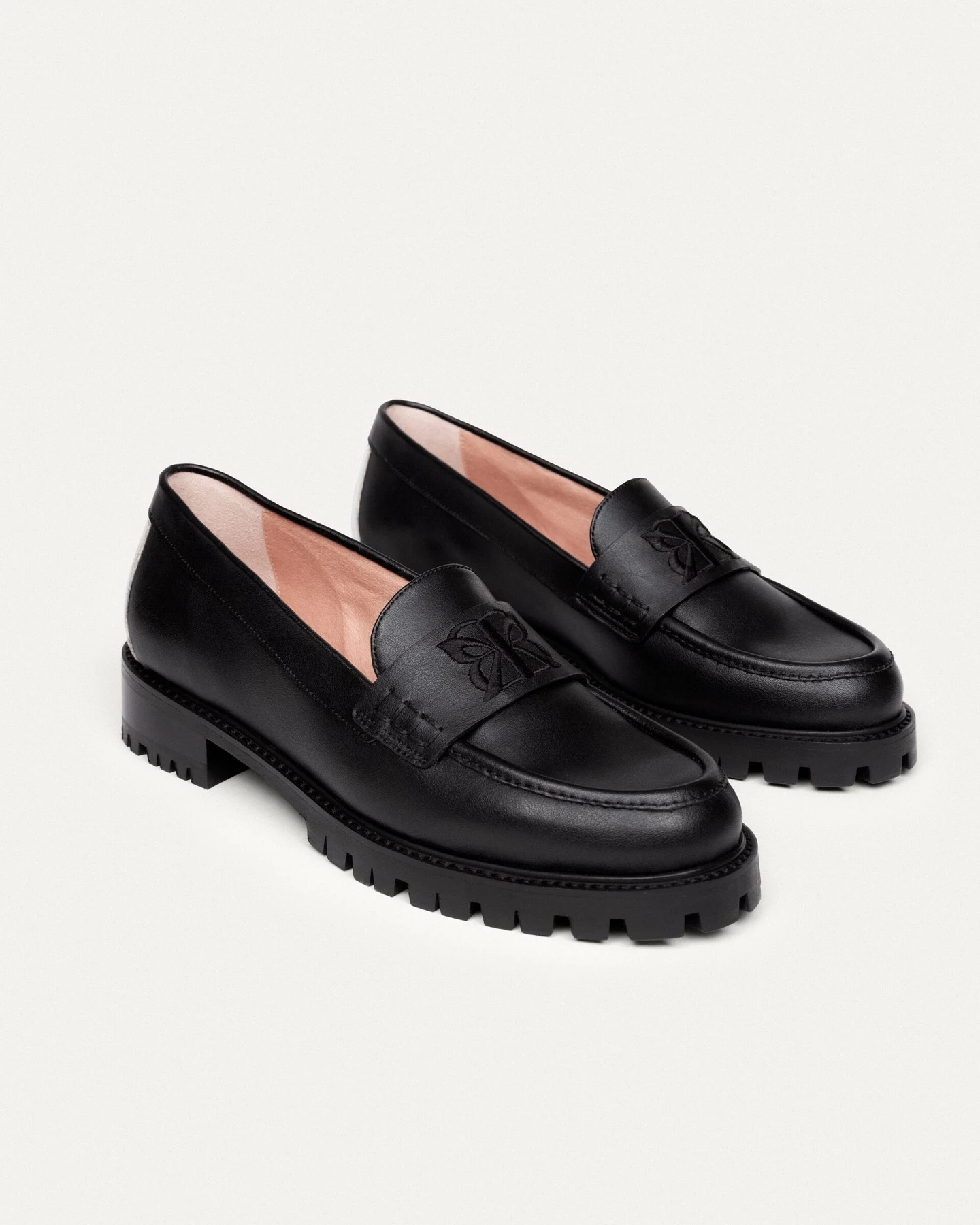 BIKKOU Damen vegan Loafers Conf Call Schwarz Silber – Ansicht 2