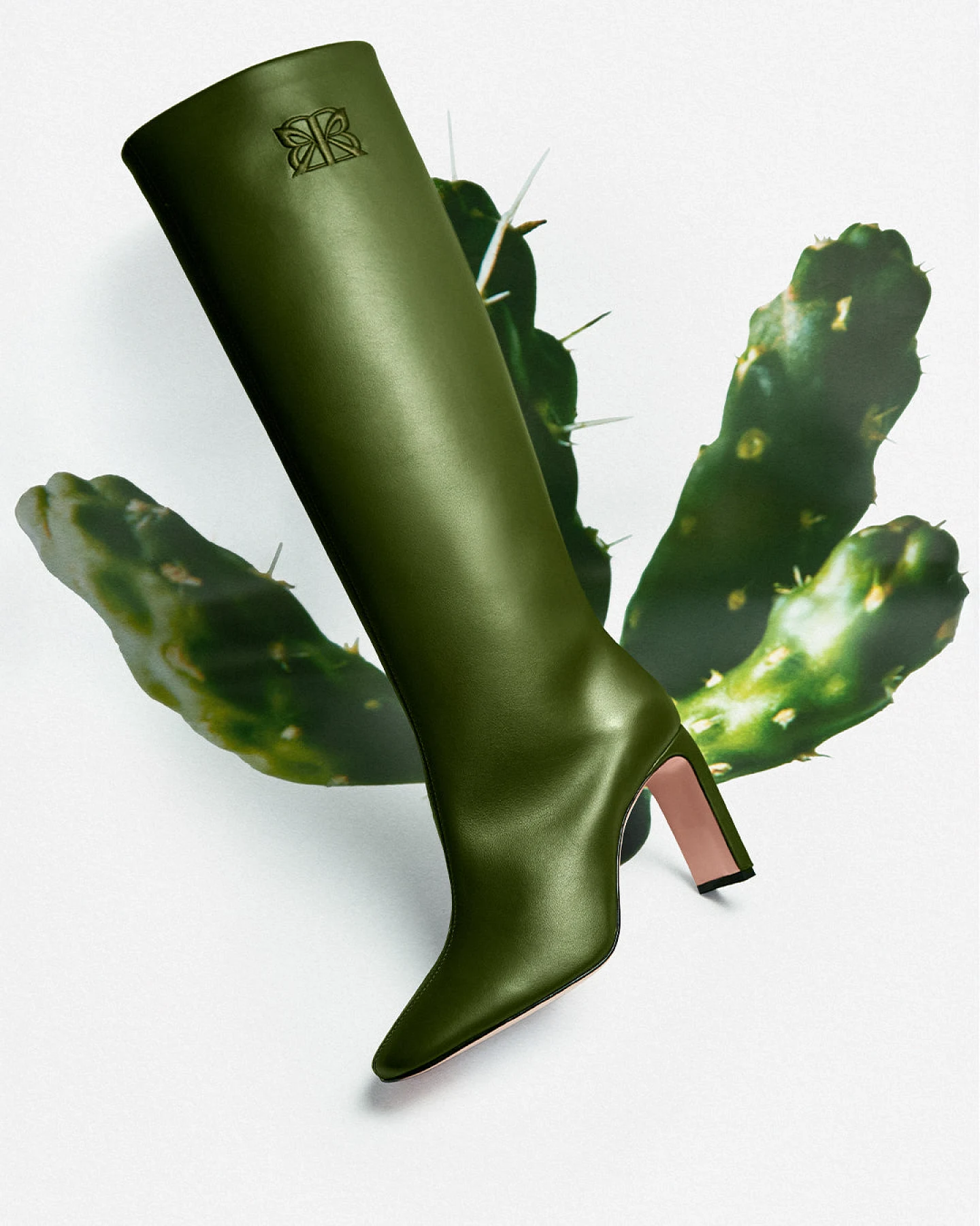 BIKKOU Damen vegan Stiefel Cactus Mood Deep Green – Ansicht 2