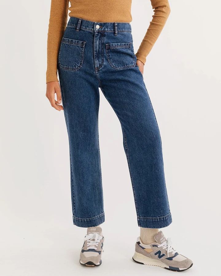 TWOTHIRDS Damen vegan Jeans Bresewitz Dunkelblau