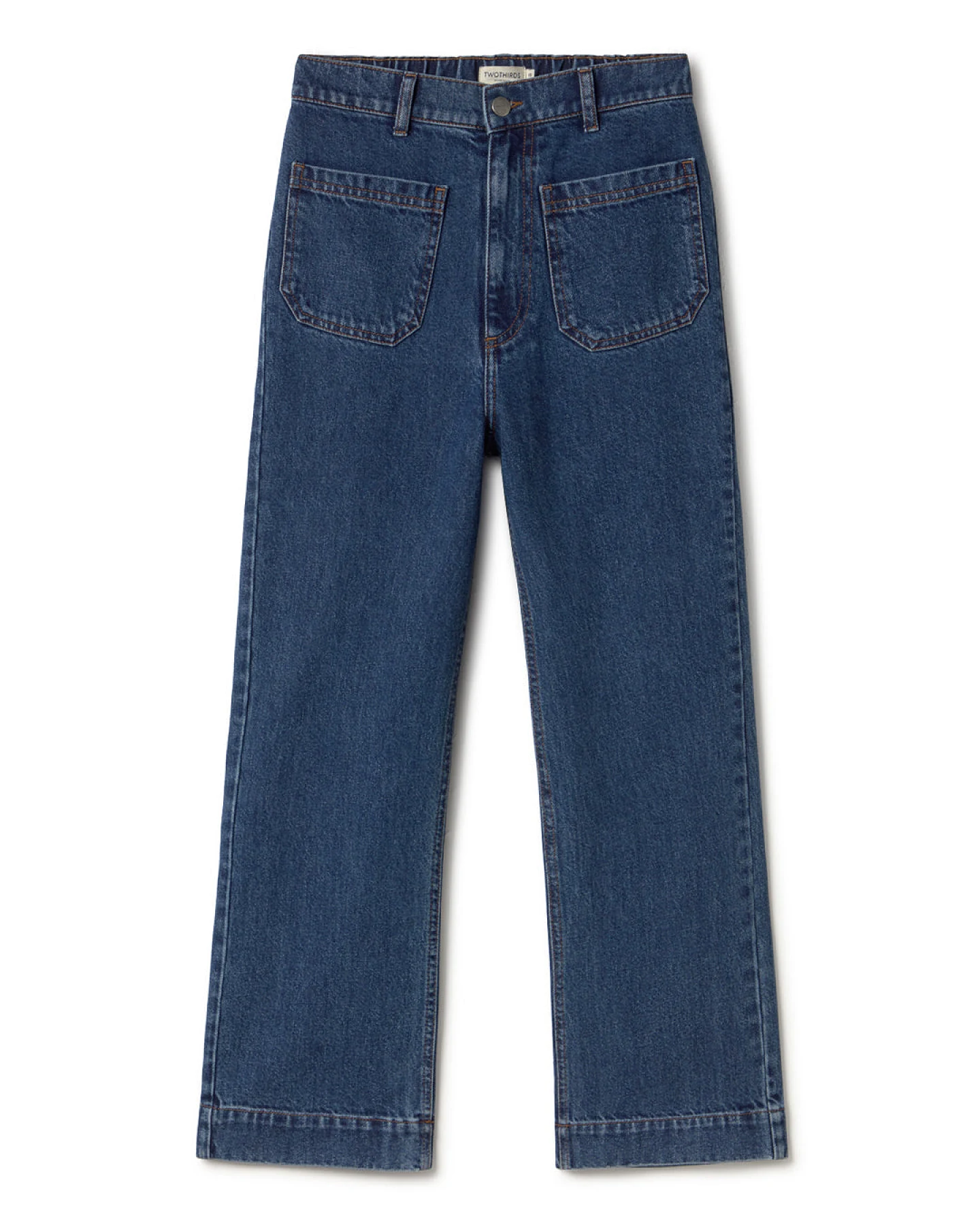 TWOTHIRDS Damen vegan Jeans Bresewitz Dunkelblau – Ansicht 2