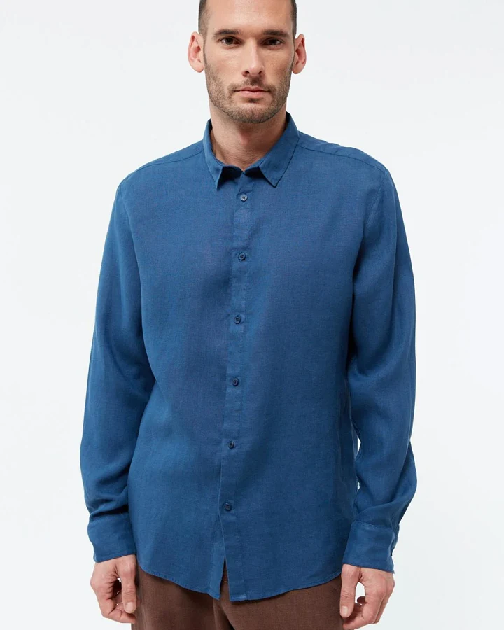 Givn Herren vegan Hemd Kent Blazing Blue