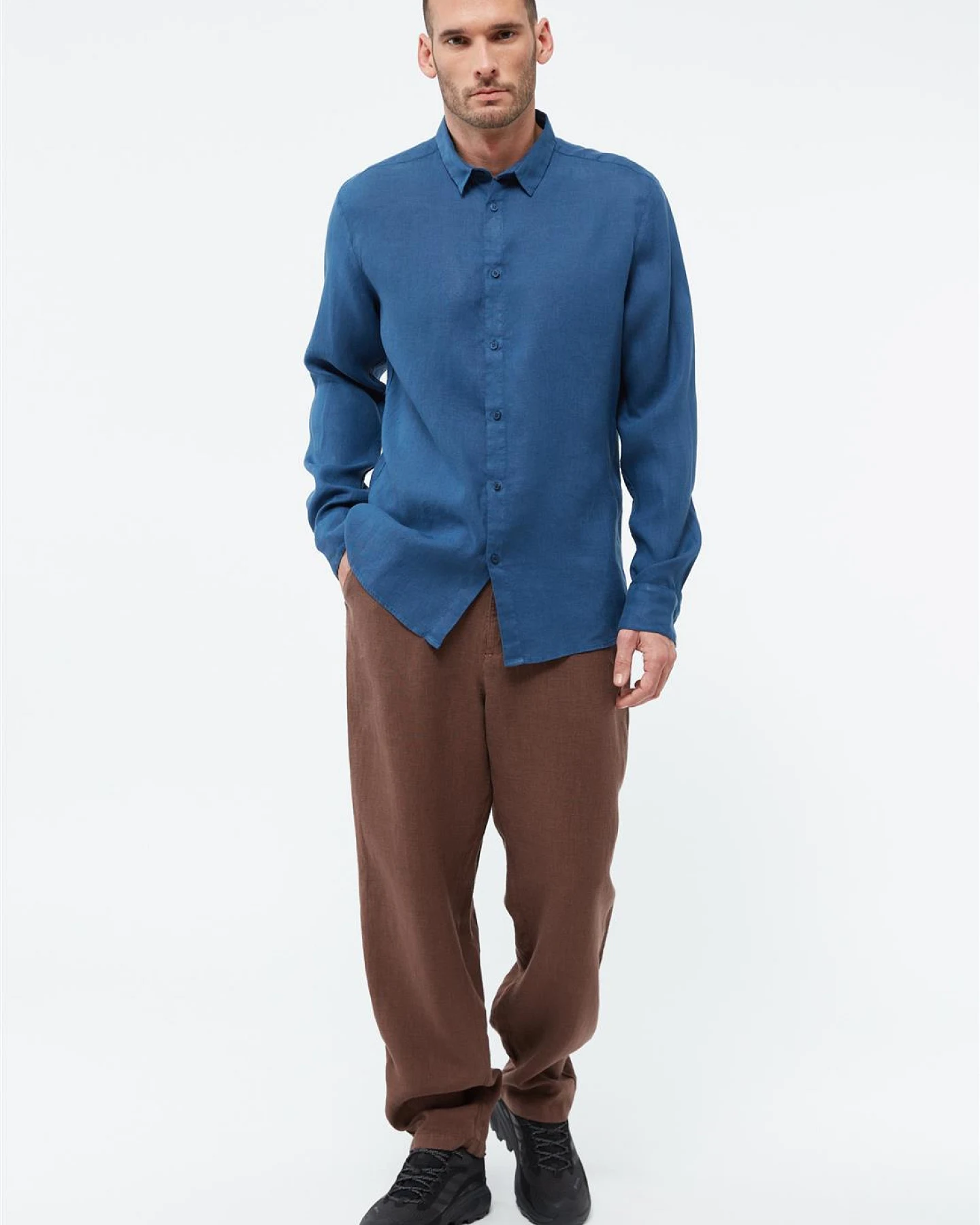 Givn Herren vegan Hemd Kent Blazing Blue – Ansicht 2
