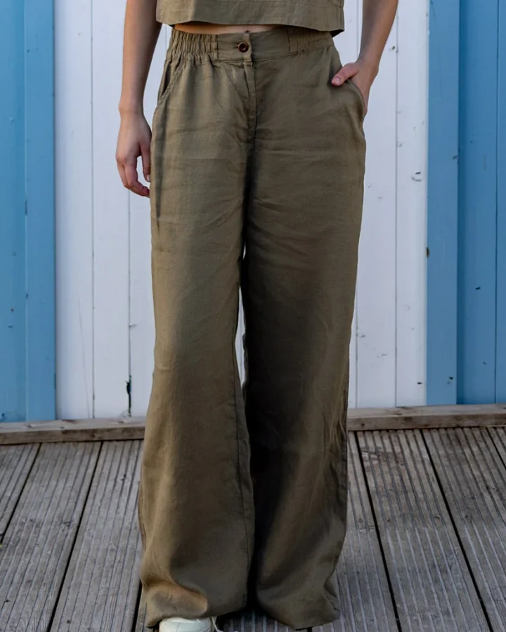 Kings of Indigo Damen vegan Hose Lilian Bungee Cord Grün