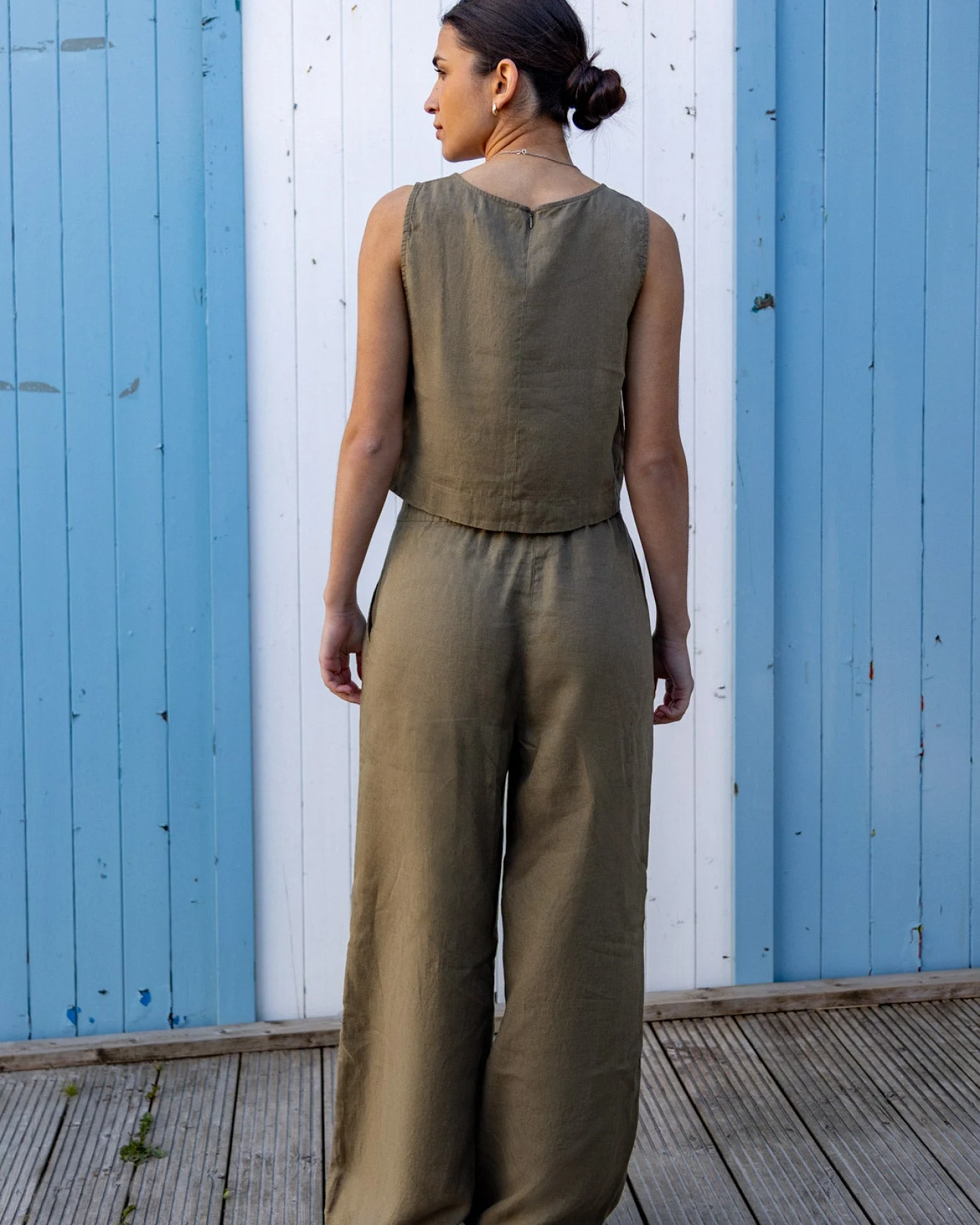 Kings of Indigo Damen vegan Hose Lilian Bungee Cord Grün – Ansicht 2