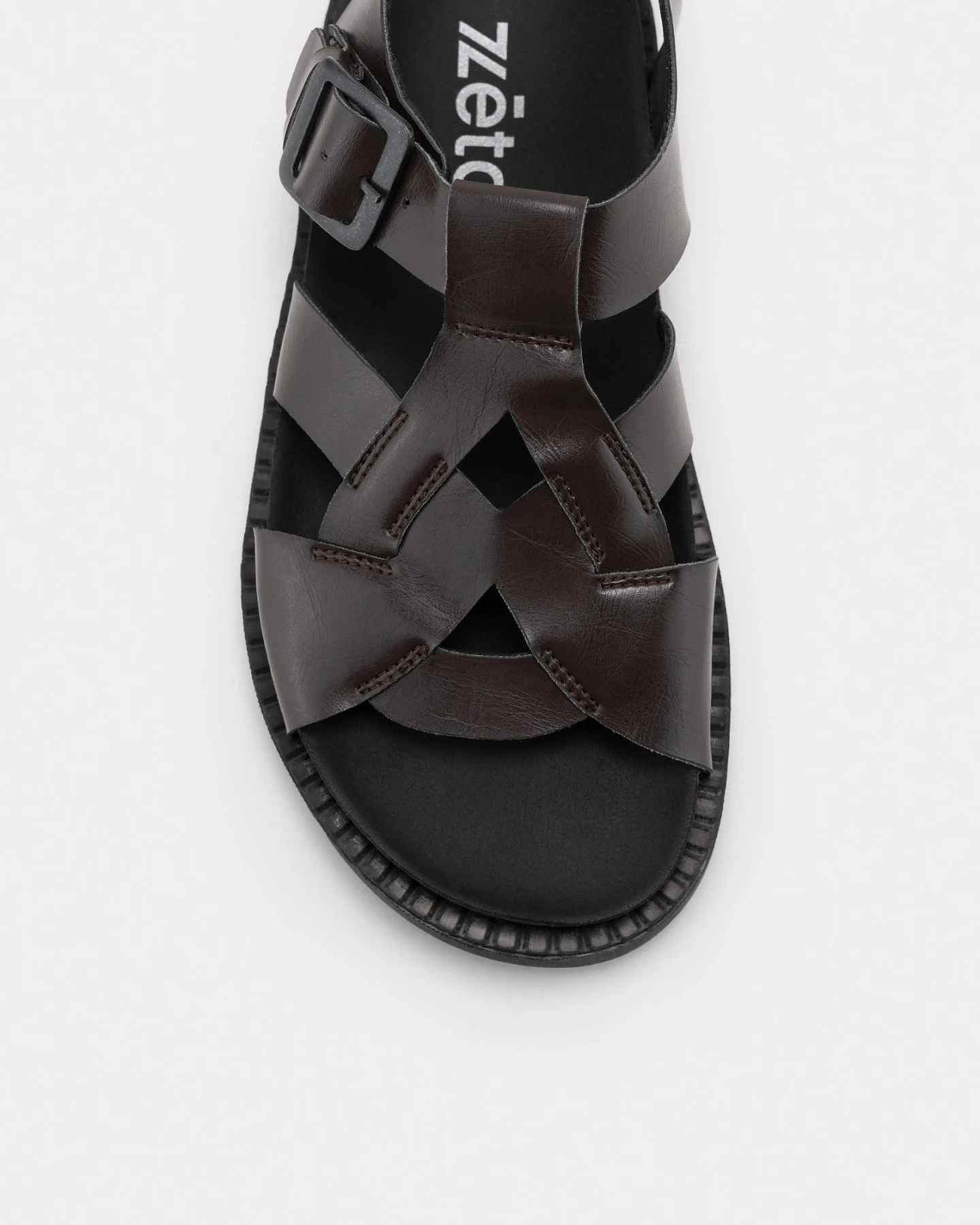 Zèta Damen vegan Sandalen Nazea Braun – Ansicht 2