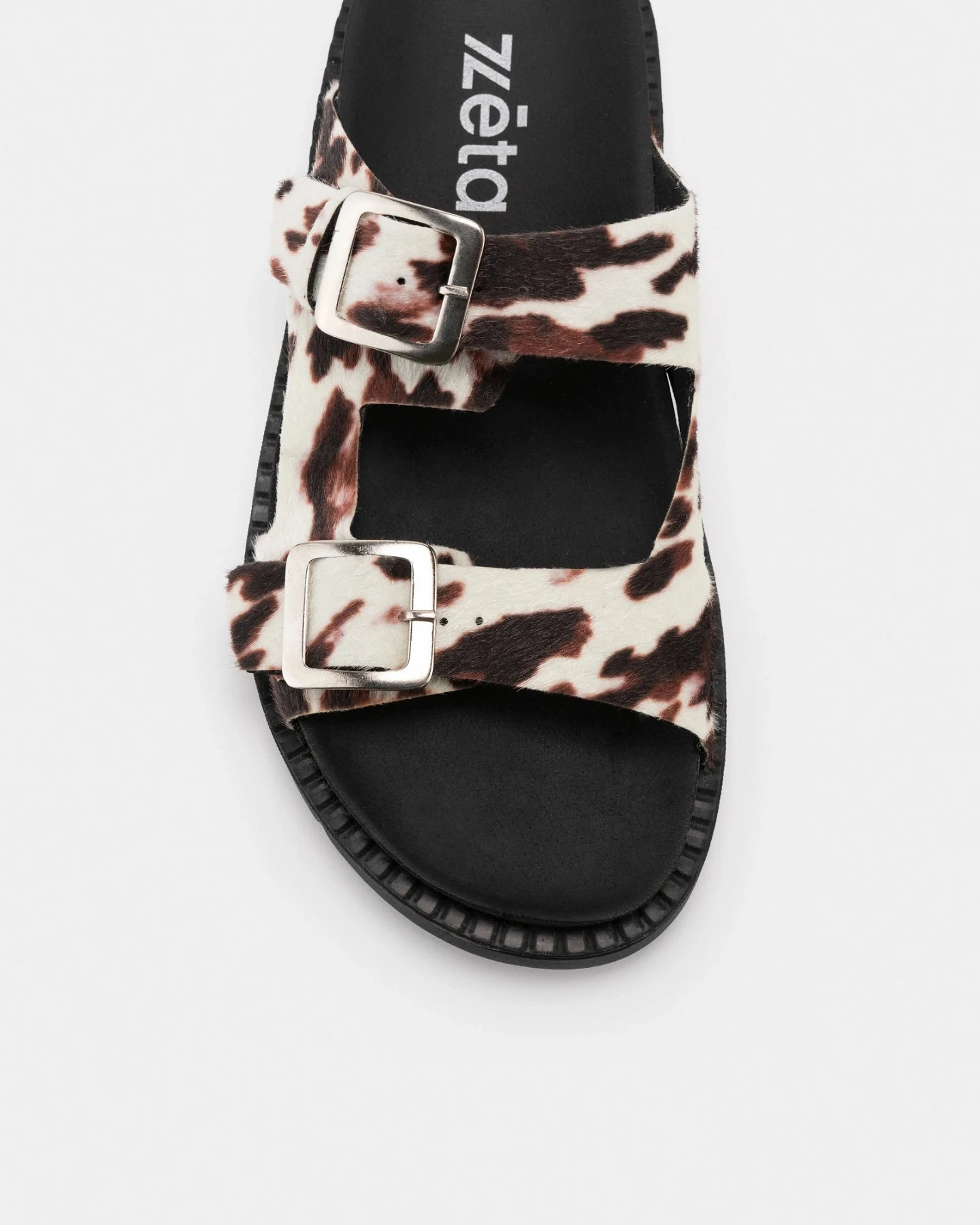 Zèta Herren vegan Sandalen Praia Cow Print Strand – Ansicht 2