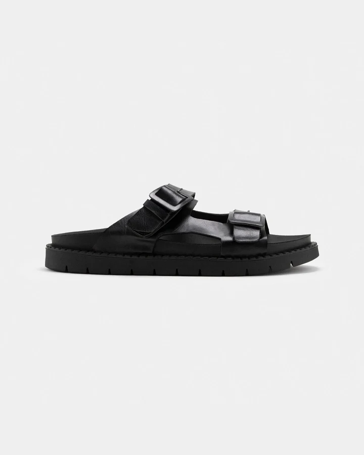 Zèta Herren vegan Sandalen Praia Black Beach