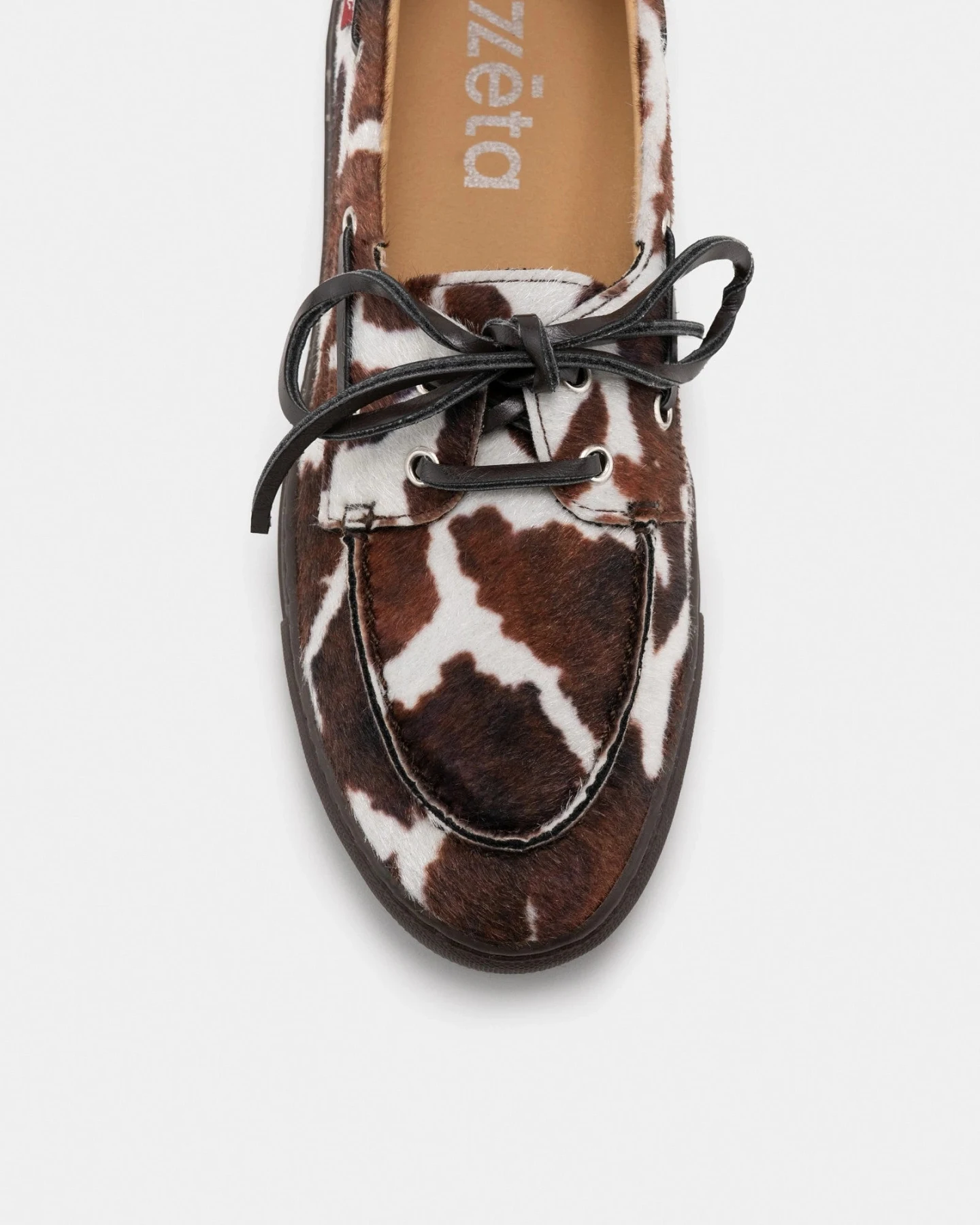 Zèta Damen vegan Schuhe Lagos Cow Print – Ansicht 2