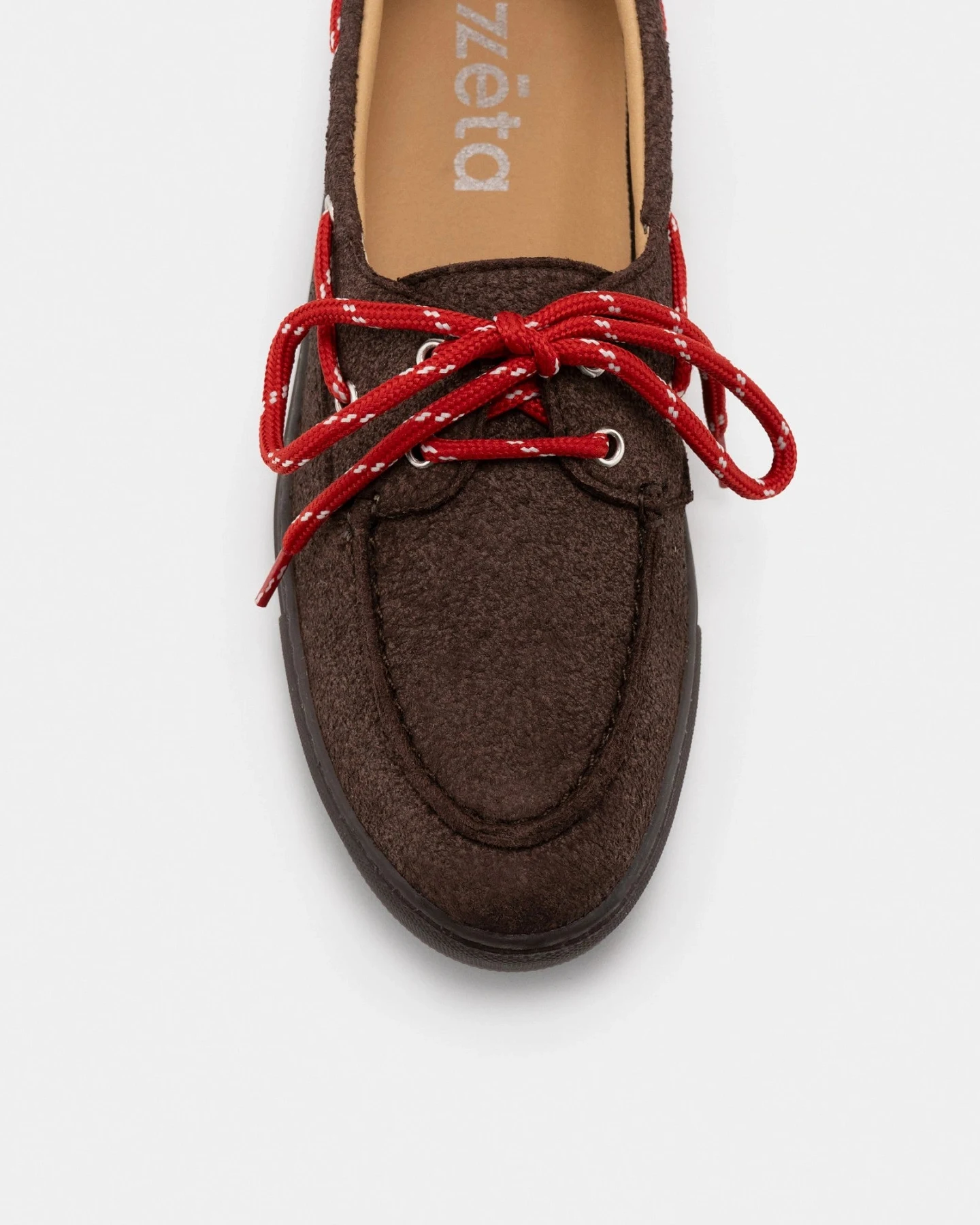 Zèta Damen vegan Schuhe Lagos Hairy Chocolate Brown – Ansicht 2