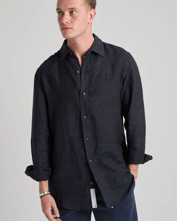 Trendsplant Herren vegan Hemd Recovo X Trendsplant Postiguet Tiefblau