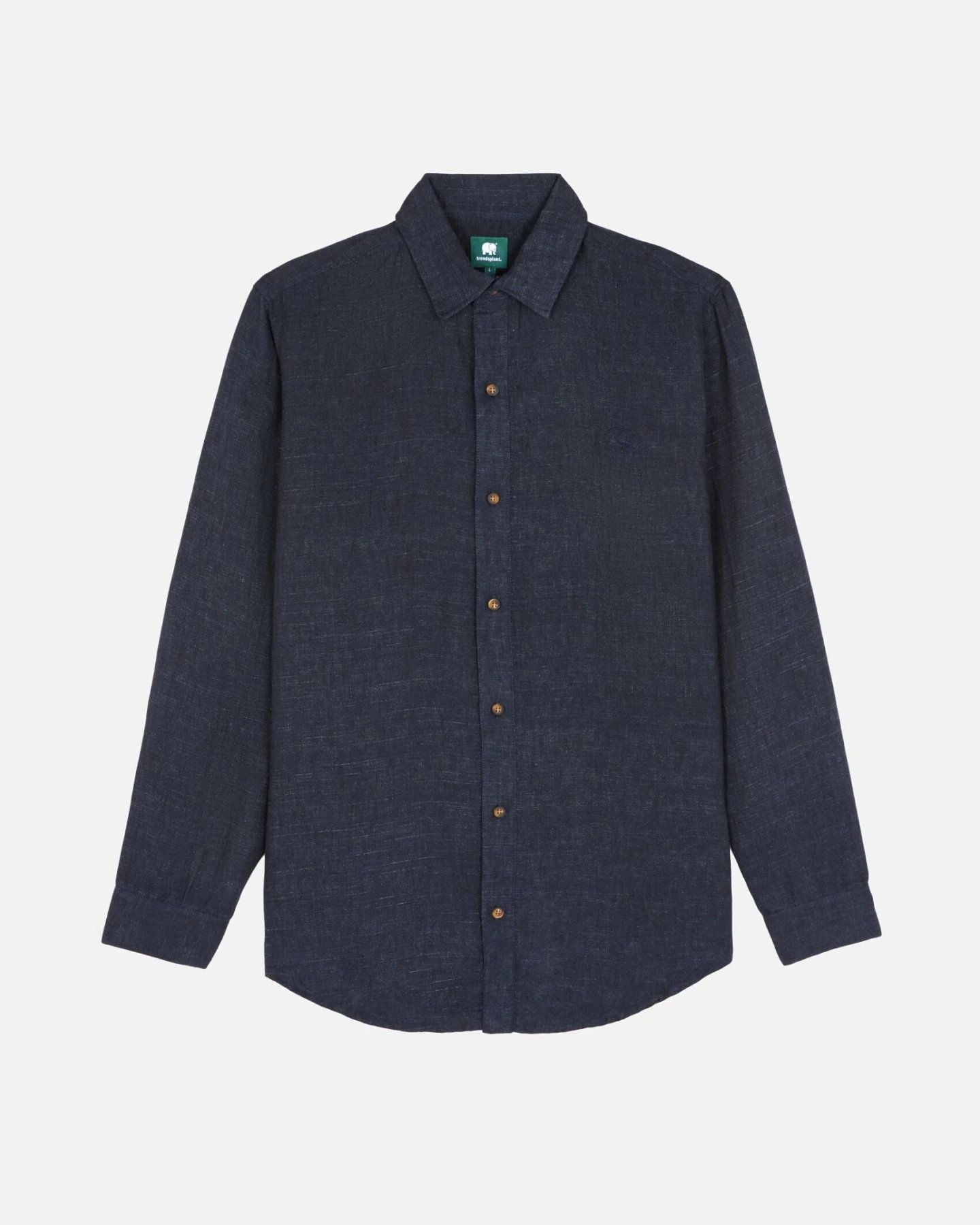 Trendsplant Herren vegan Hemd Recovo X Trendsplant Postiguet Tiefblau – Ansicht 2