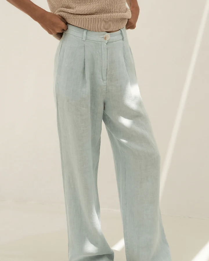 Näz Damen vegan Hose Mara Hellblau