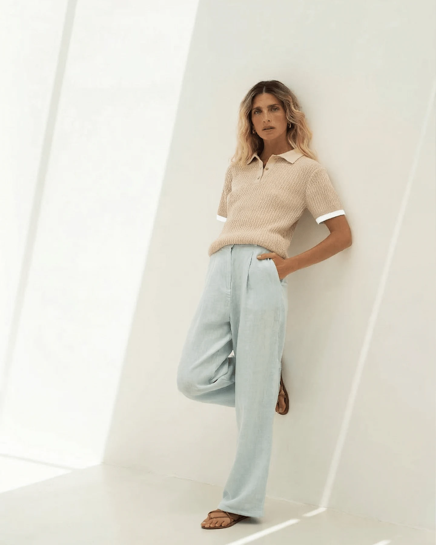 Näz Damen vegan Hose Mara Hellblau – Ansicht 2