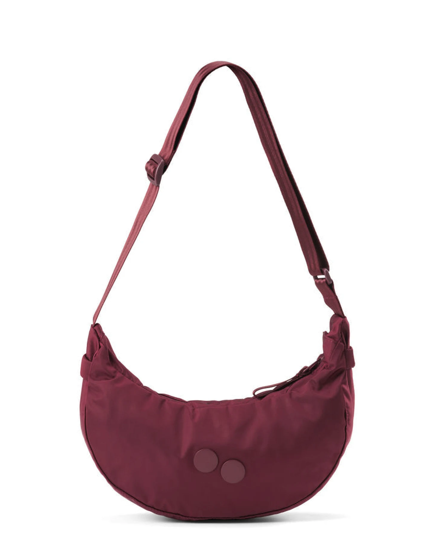 pinqponq Damen vegan Crossbody Tasche Krumm Klein Glasiert Rot – Ansicht 2